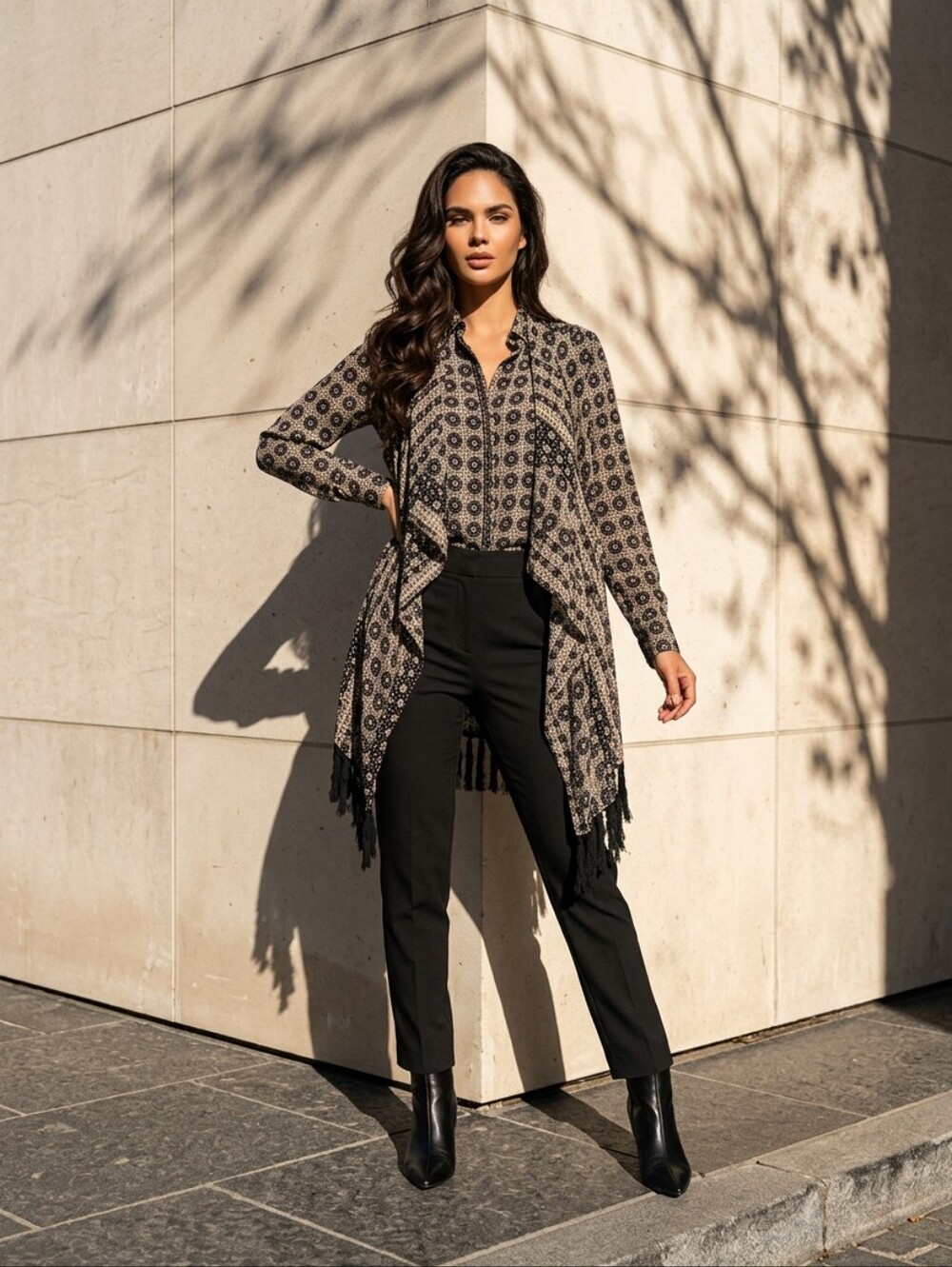 entro Boho Fringe Vest